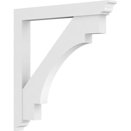 Ekena Millwork Standard Merced Architectural Grade PVC Bracket with Traditional Ends, 3"W x 36"D x 36"H BKTP03X36X36MRC01